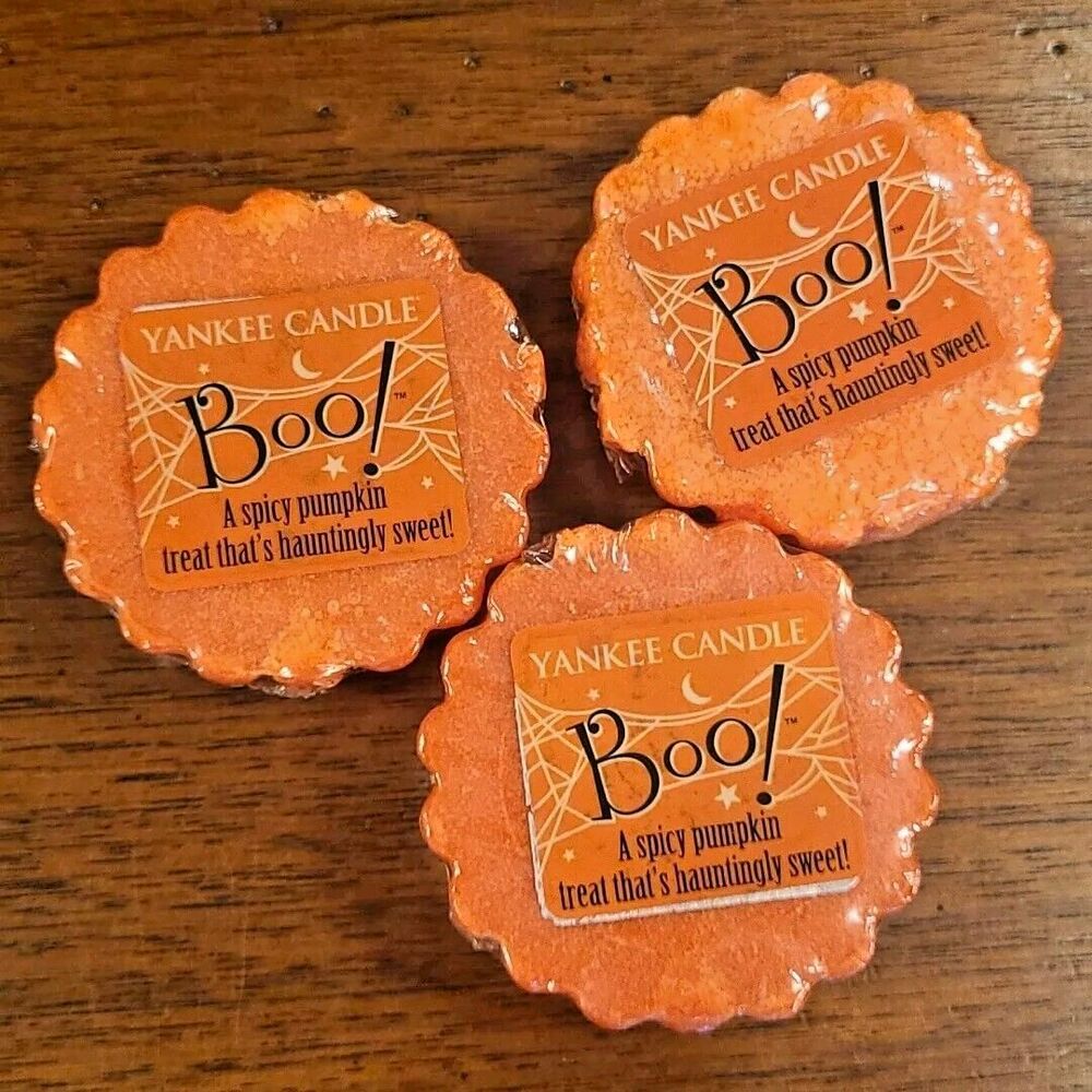 (3) Yankee Candle BOO Wax Potpourri Tarts SPICY PUMPKIN Original Multiple Avail